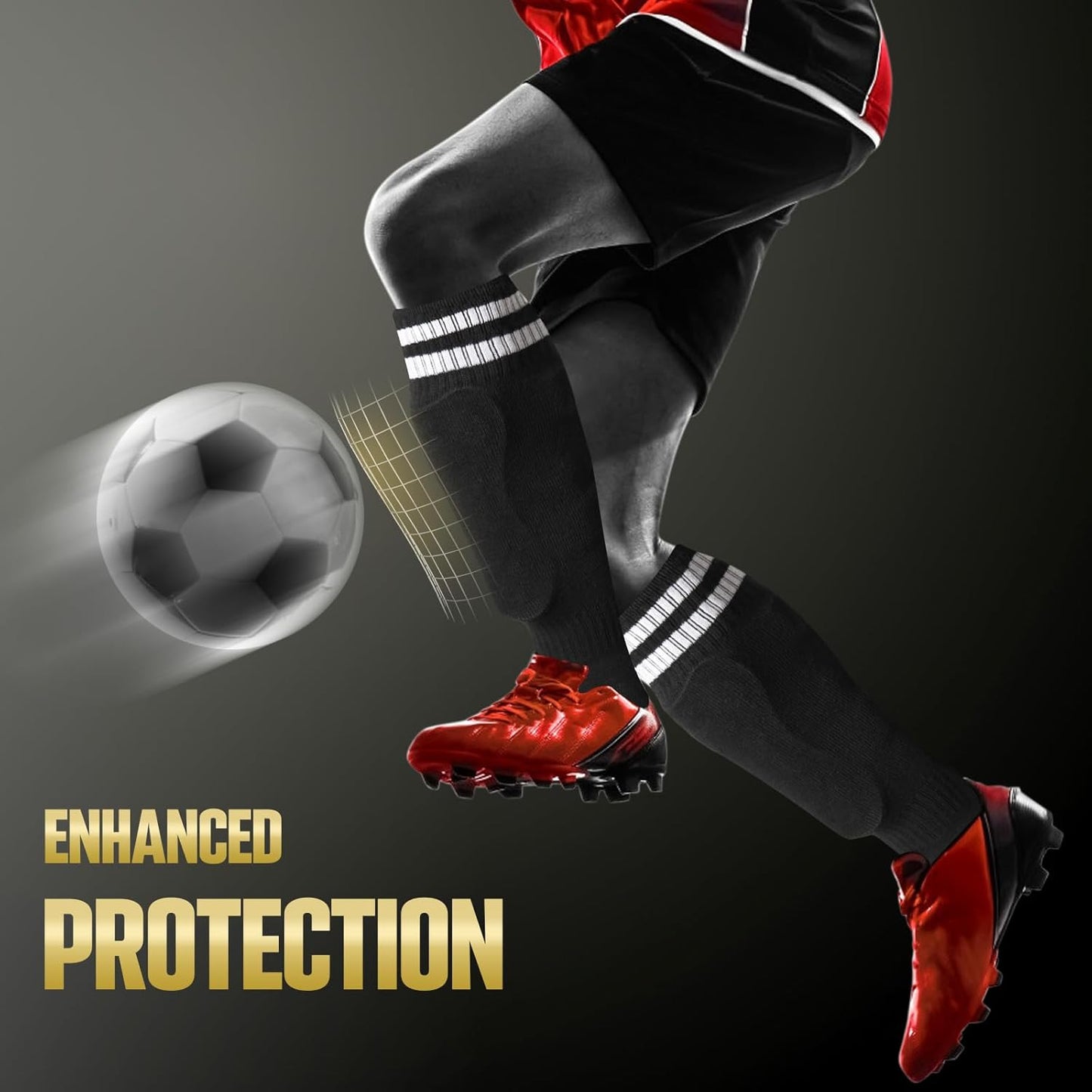Geekism Protective Soccer Shin Guards for Youth