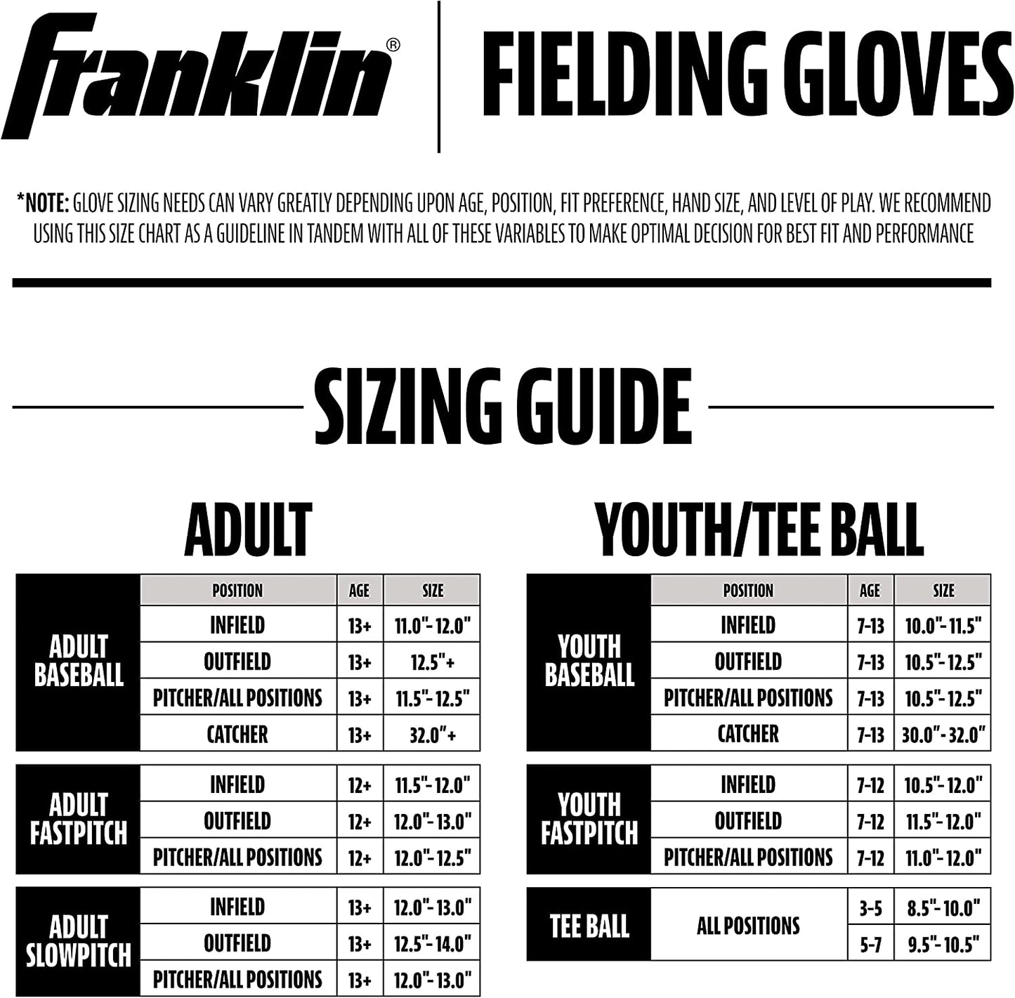 Field Master Right Handed Baseball Glove