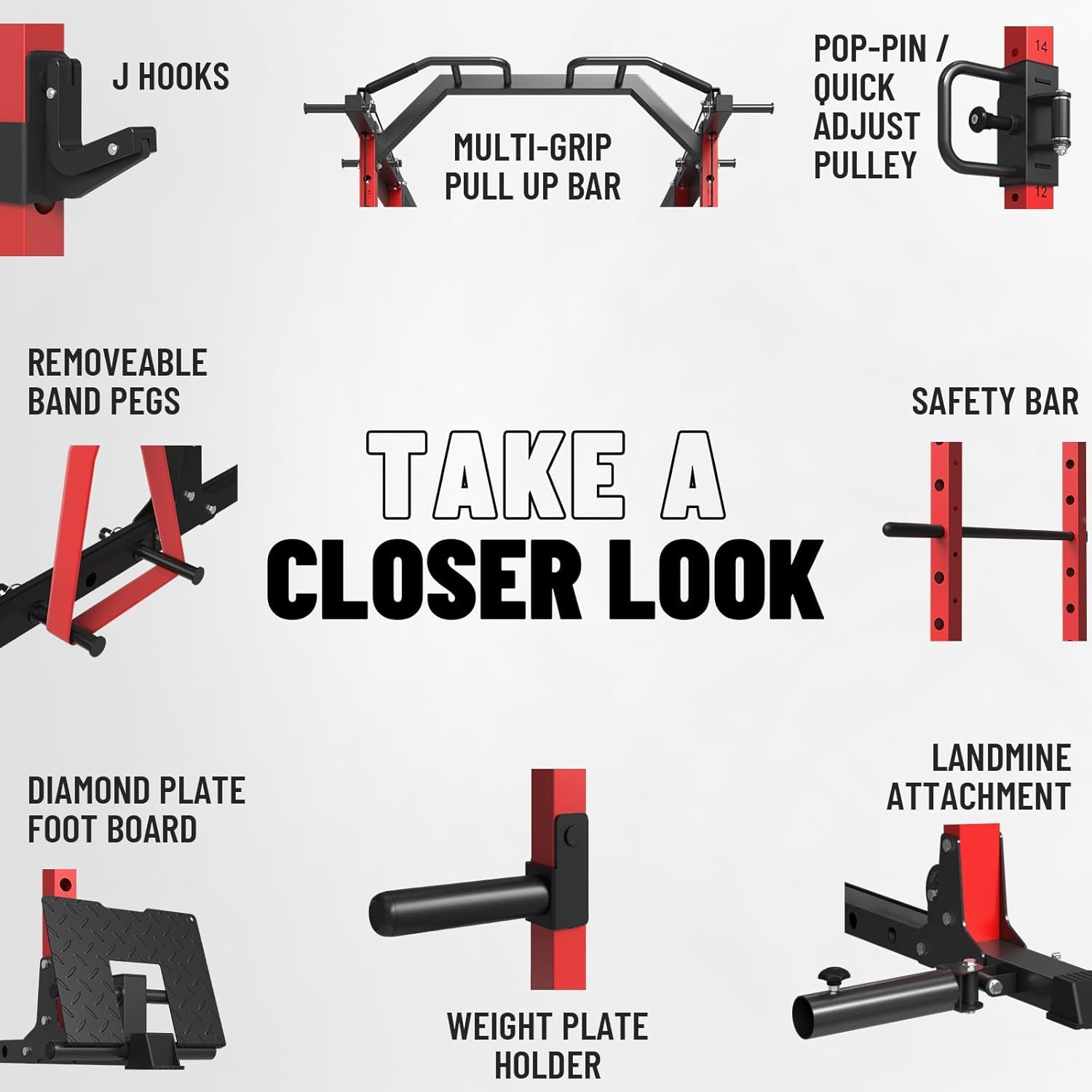 Power Cage Power Rack Workout Cage with Cable Crossover System