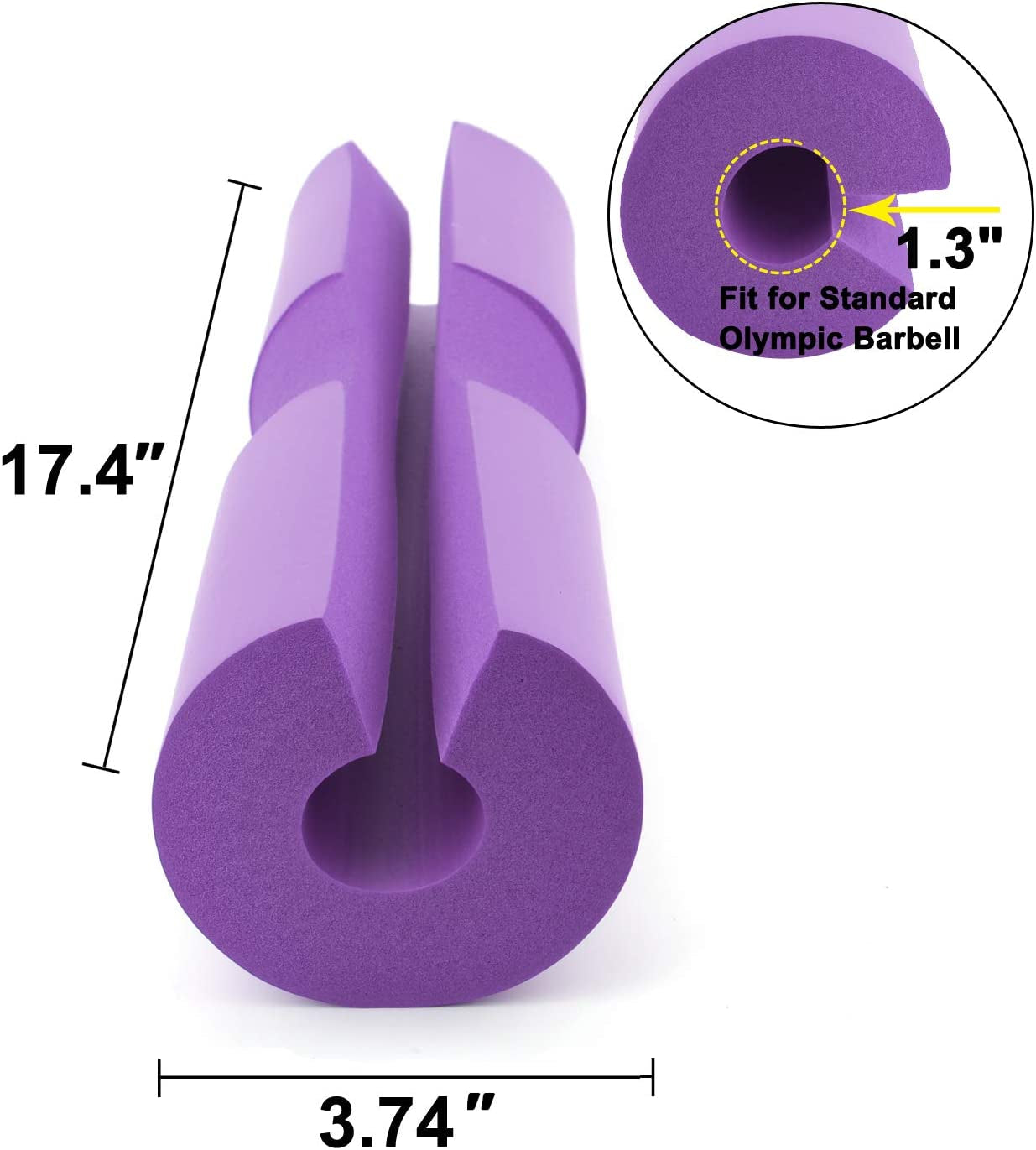 Purple Weightlifting Squat Bar Cushion Neck Pad