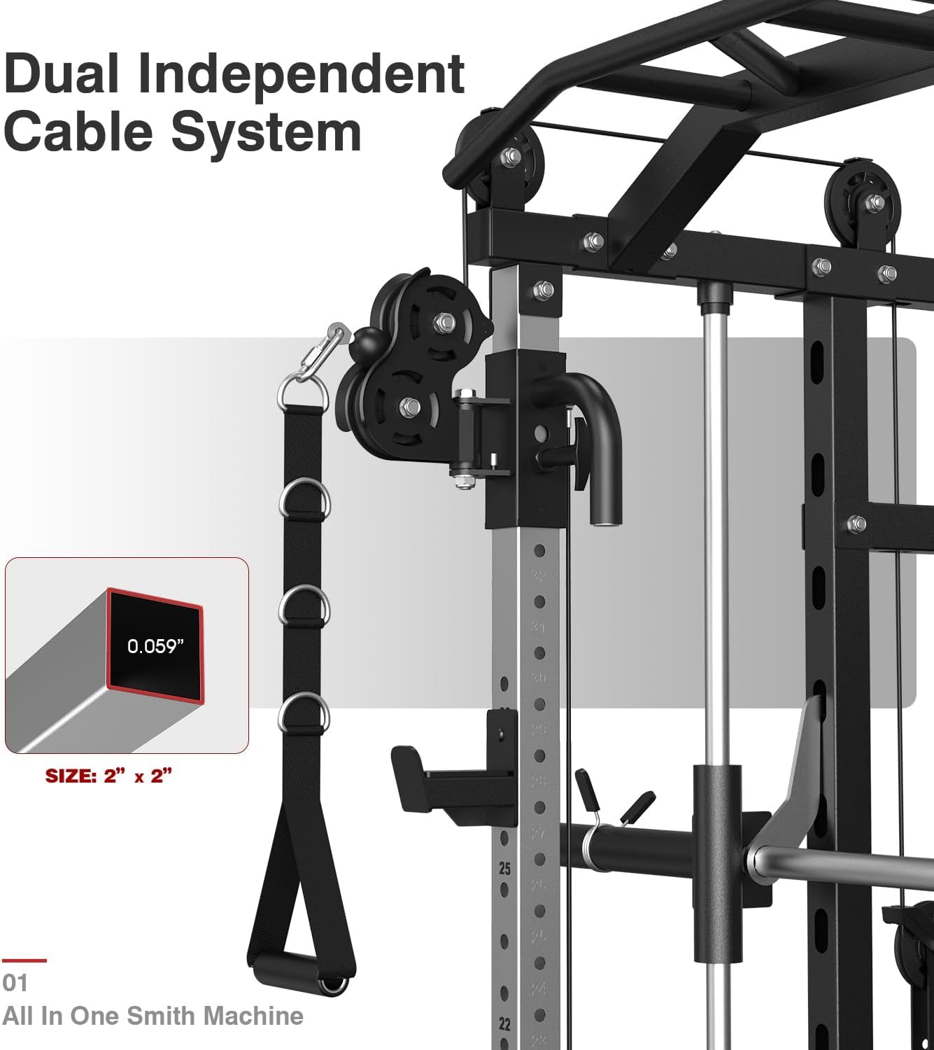 Smith Machine Multi Function Home Gym System with Weight Stacks