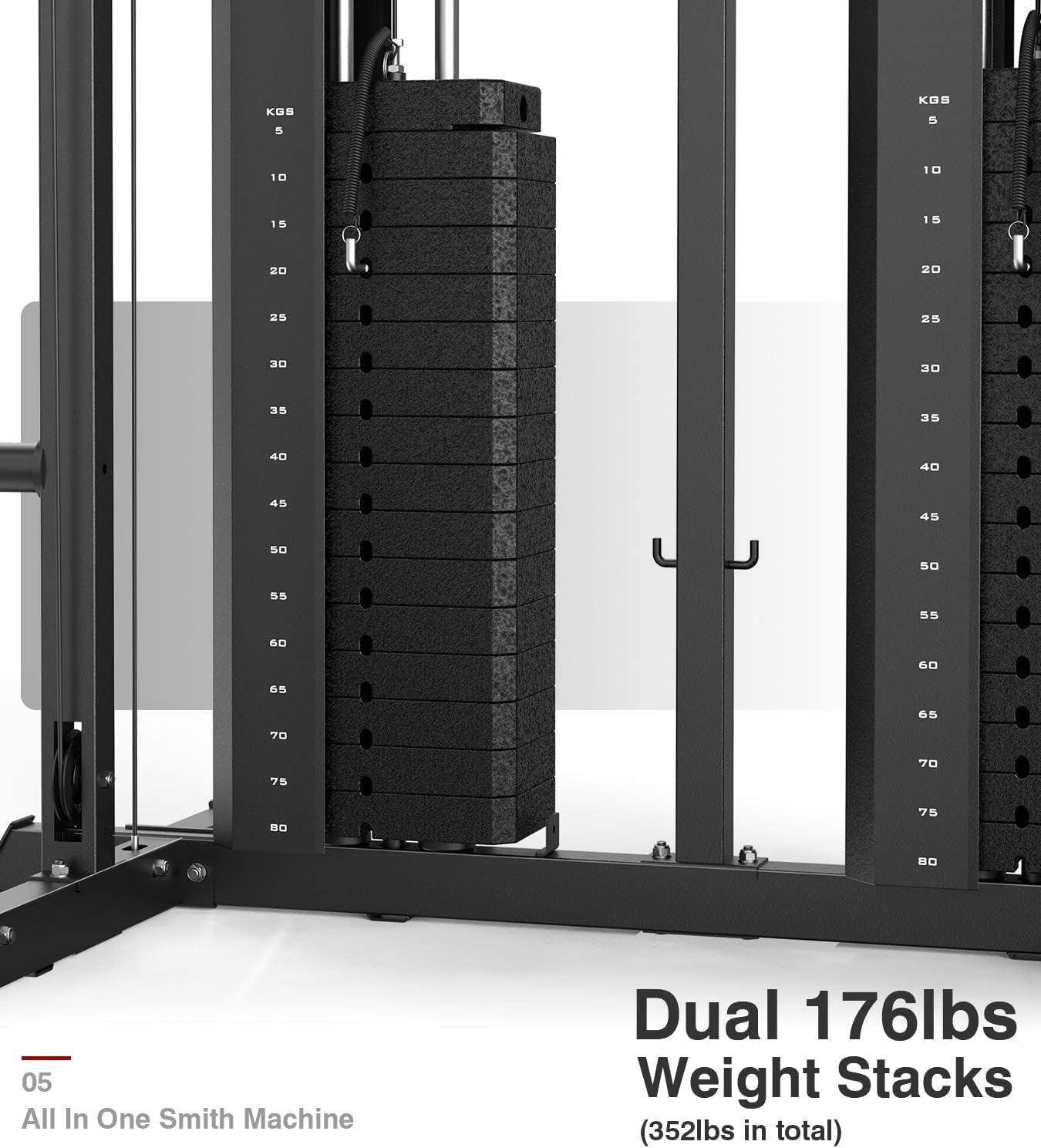 Smith Machine Multi Function Home Gym System with Weight Stacks
