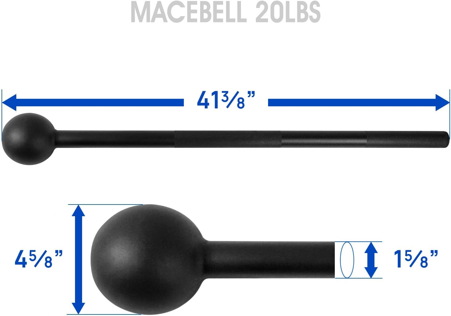 Steel Mace Bell for Strength Training 20lb