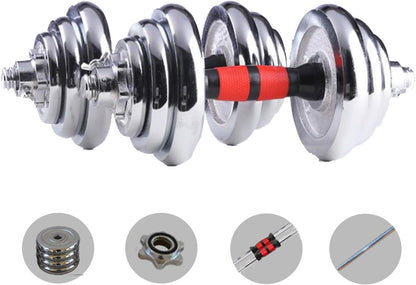 Cast Iron Adjustable Dumbbell Barbell Set