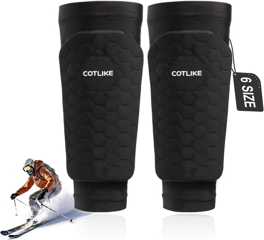 COTLIKE Soccer Shin Guard Compression Sleeves