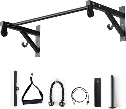 Heavy Duty Wall Mounted 600 Lbs Pull up Bar with Pulley System