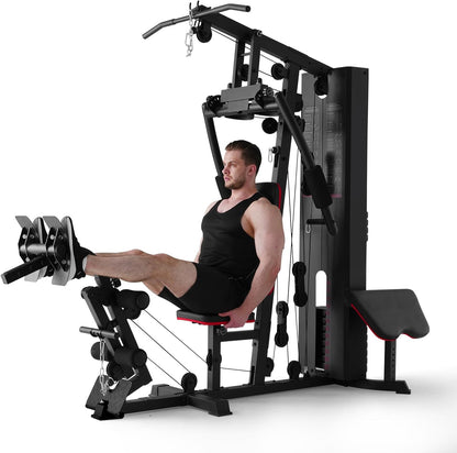 Home Gym Full Body Multifunctional Workout Station with 150LBS Weight Stack