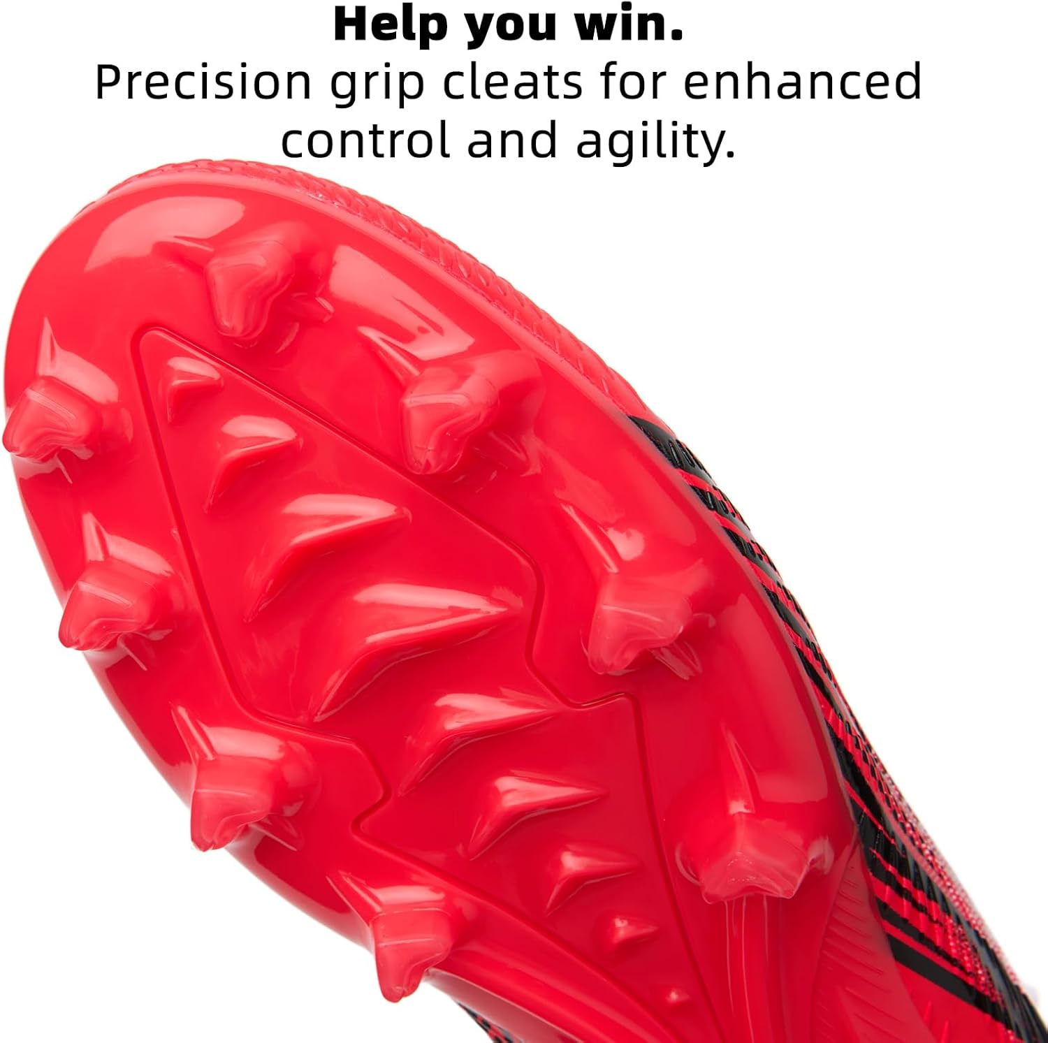 UpRun Mens High Top Adult FG Long Spike Soccer Shoes