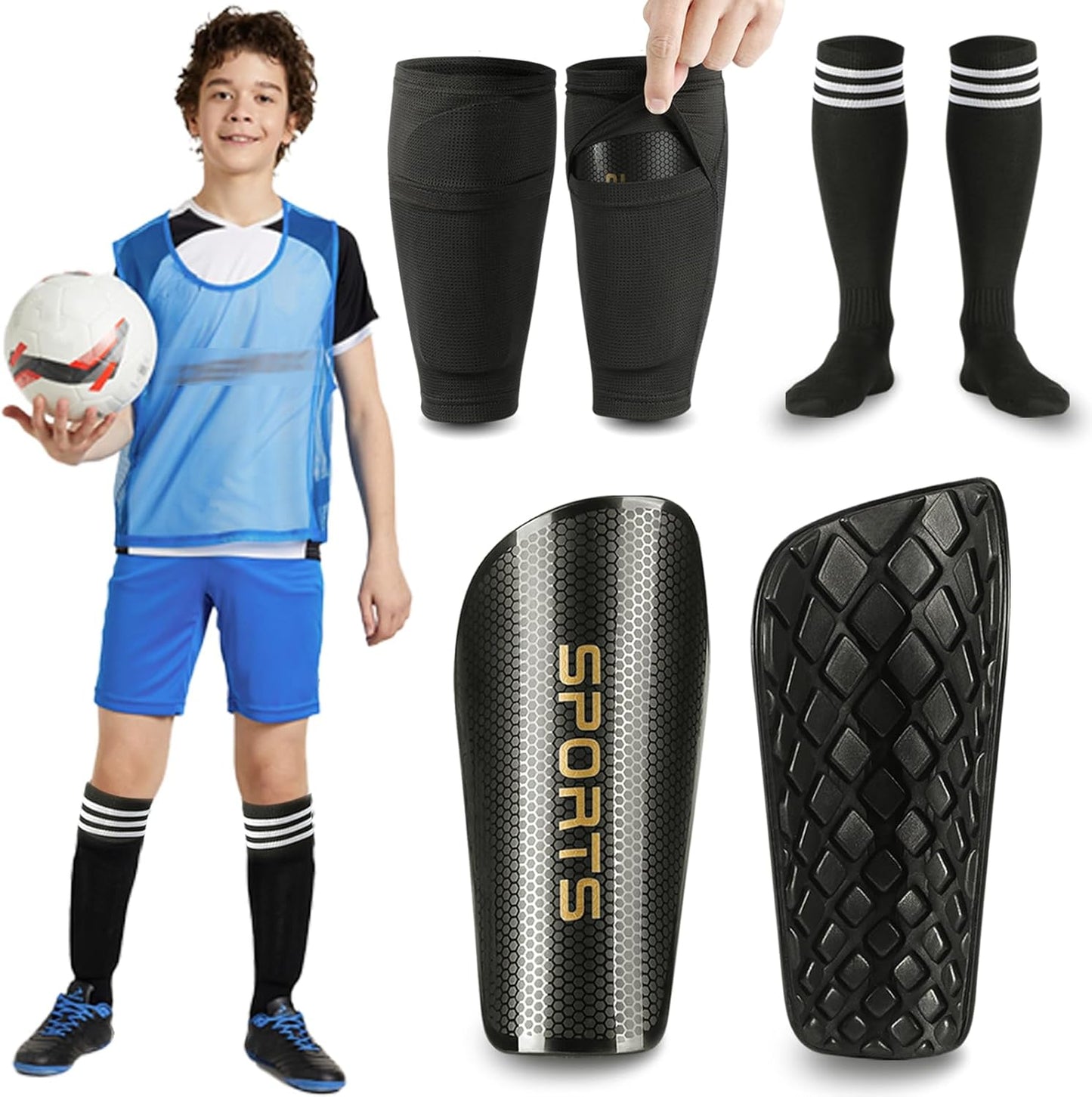 Lightweight Soccer Shin Guards
