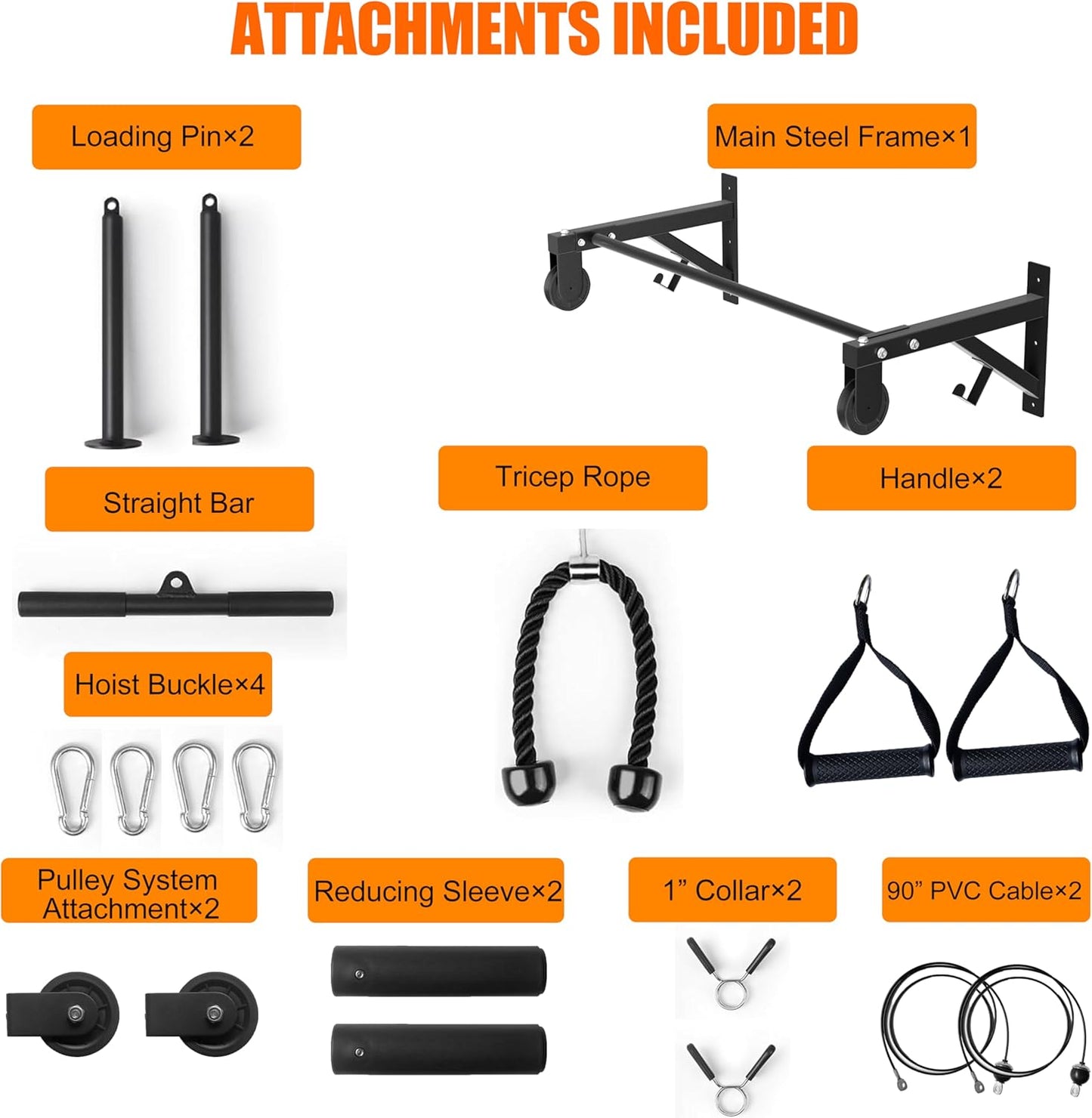 Heavy Duty Wall Mounted 600 Lbs Pull up Bar with Pulley System