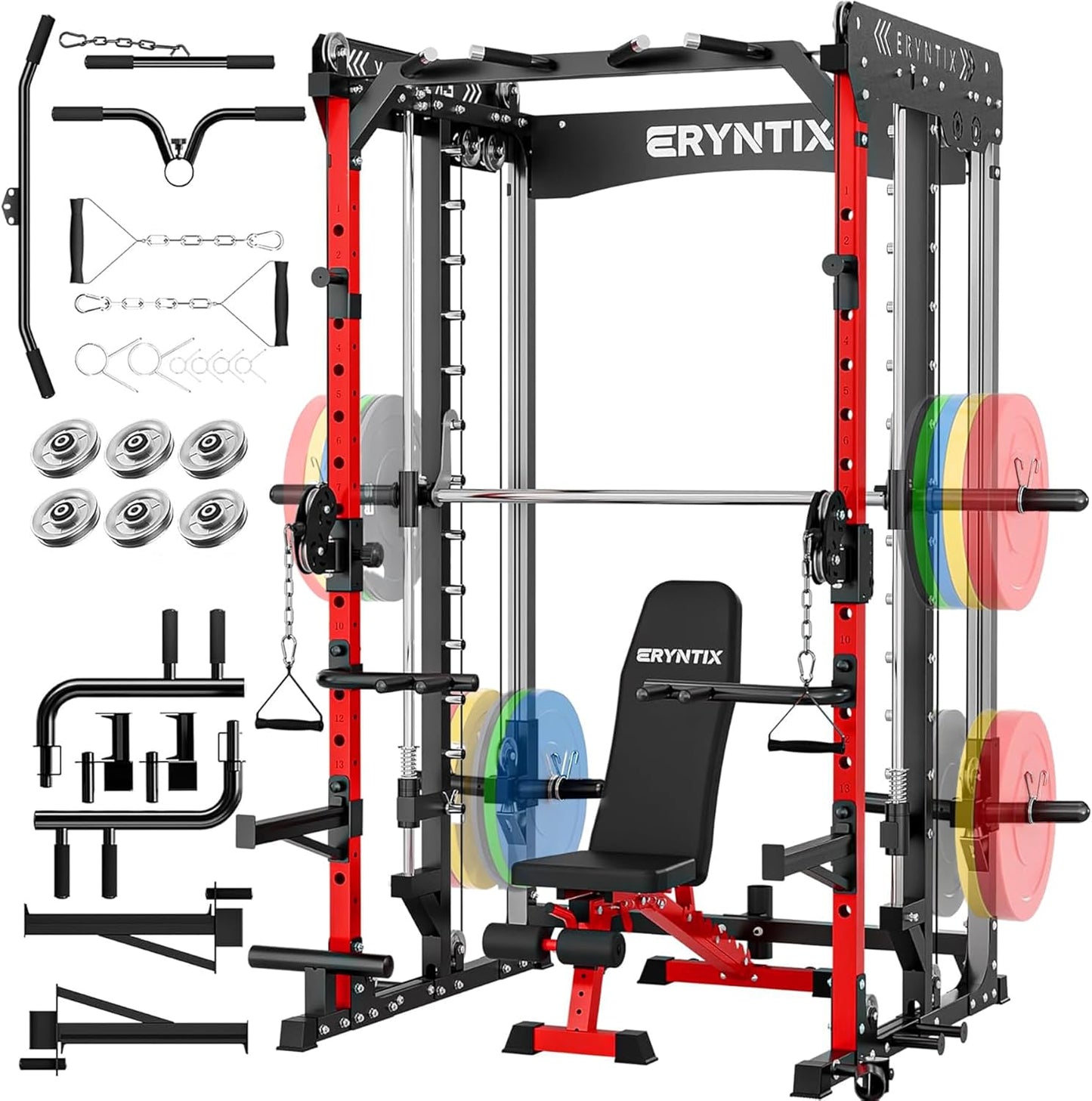Smith Machine 2600LBS Capacity All-In-One Power Cage Home Gym