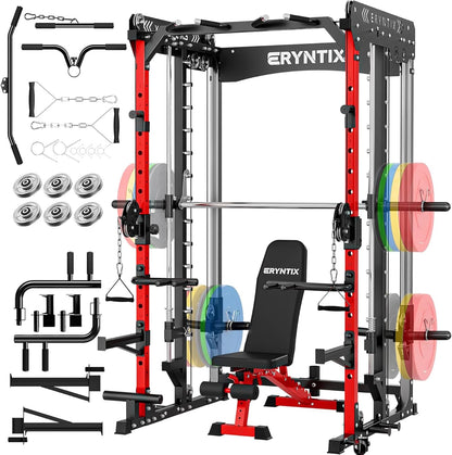 Smith Machine 2600LBS Capacity All-In-One Power Cage Home Gym