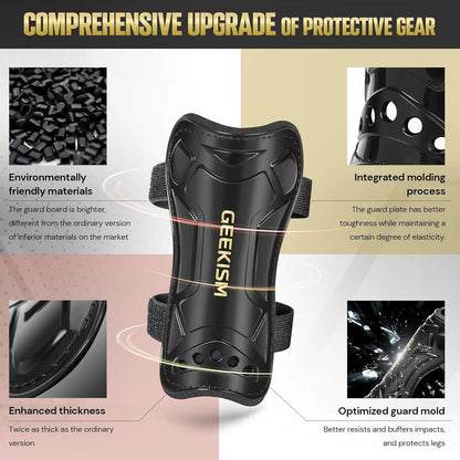 Geekism Protective Soccer Shin Guards for Youth
