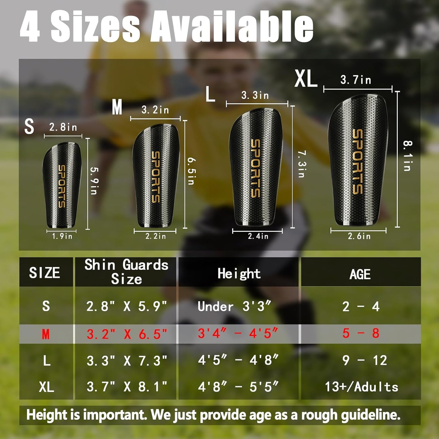 Lightweight Soccer Shin Guards