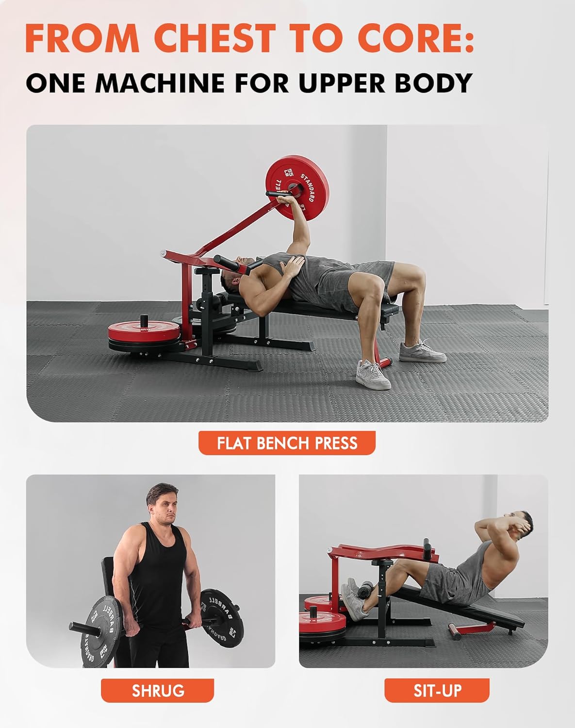 Home Gym 1050LBS Chest Bench Press Machine