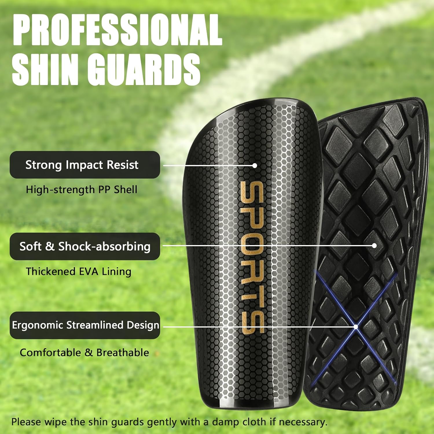 Lightweight Soccer Shin Guards