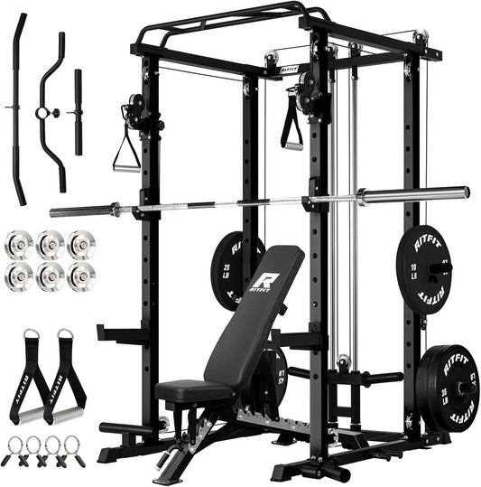 Multi-Function Home Gym Squat Rack Power Cage PPC-P3 with Cable Crossover System
