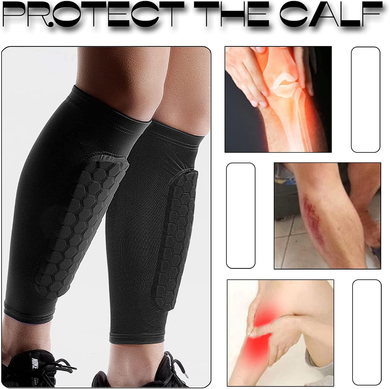 Compression Sleeve Soccer Shin Guards Shin Pads