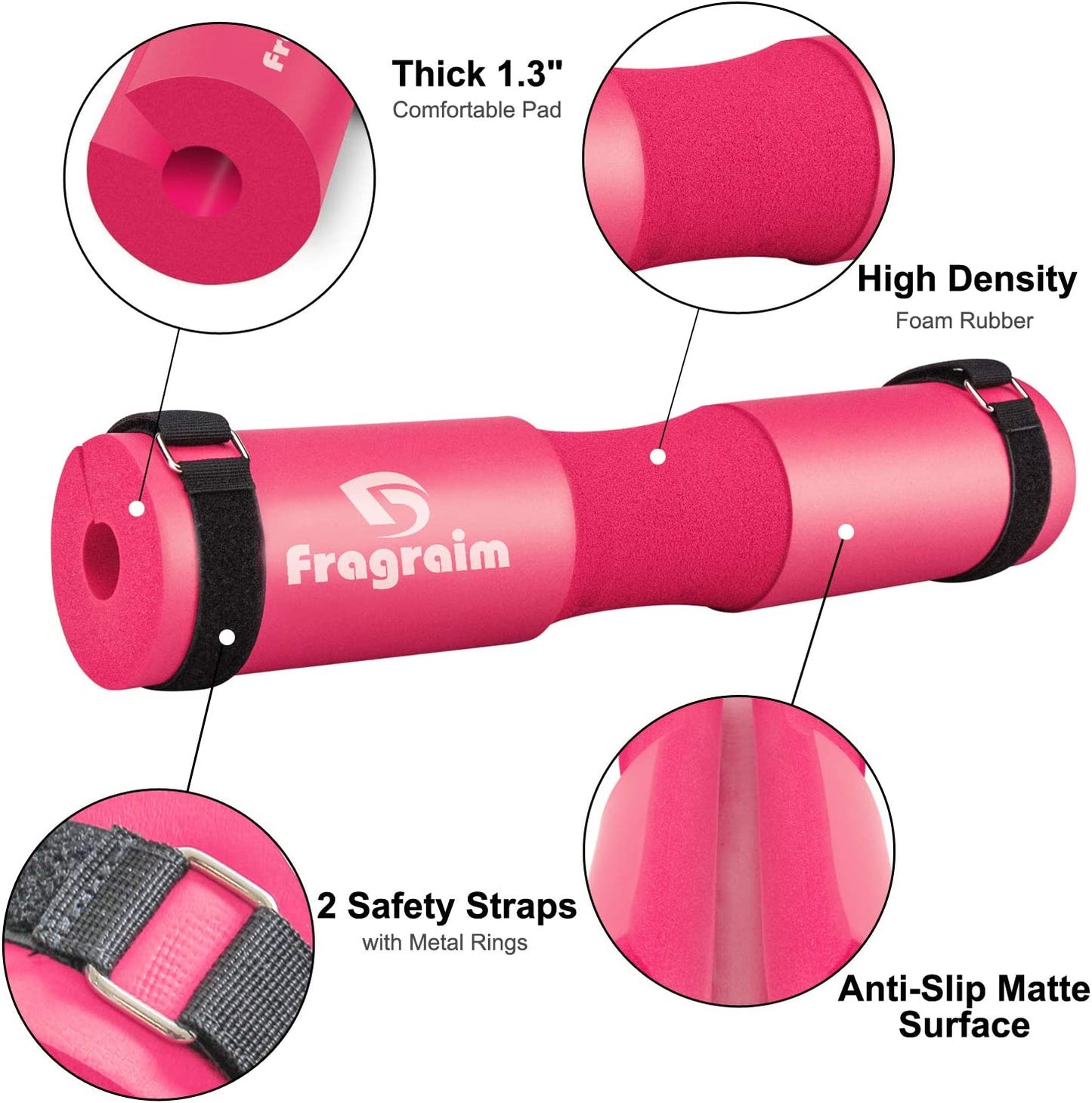 Pink Weightlifting Squat Bar Cushion Neck Pad