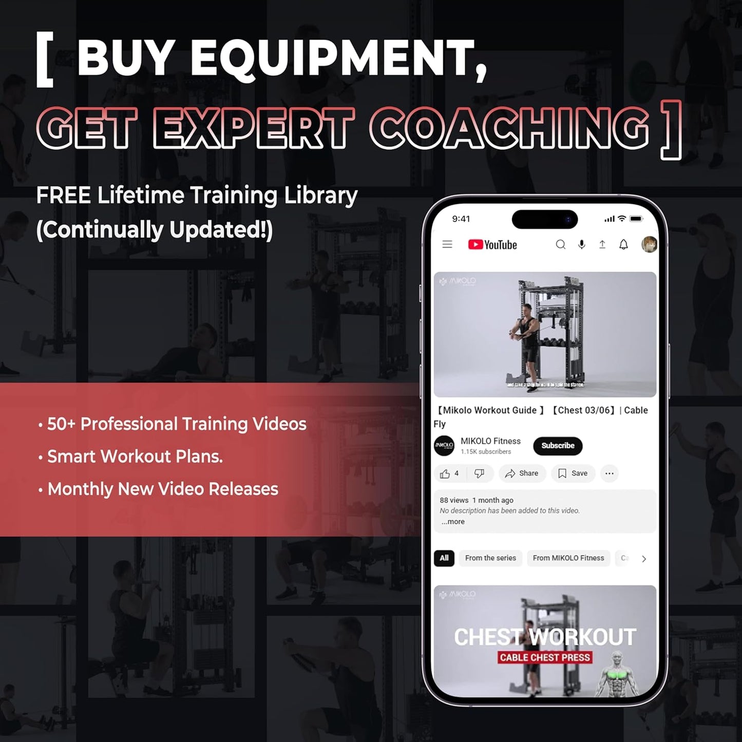 Power Cage Power Rack Workout Cage with Cable Crossover System