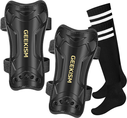 Geekism Protective Soccer Shin Guards for Youth
