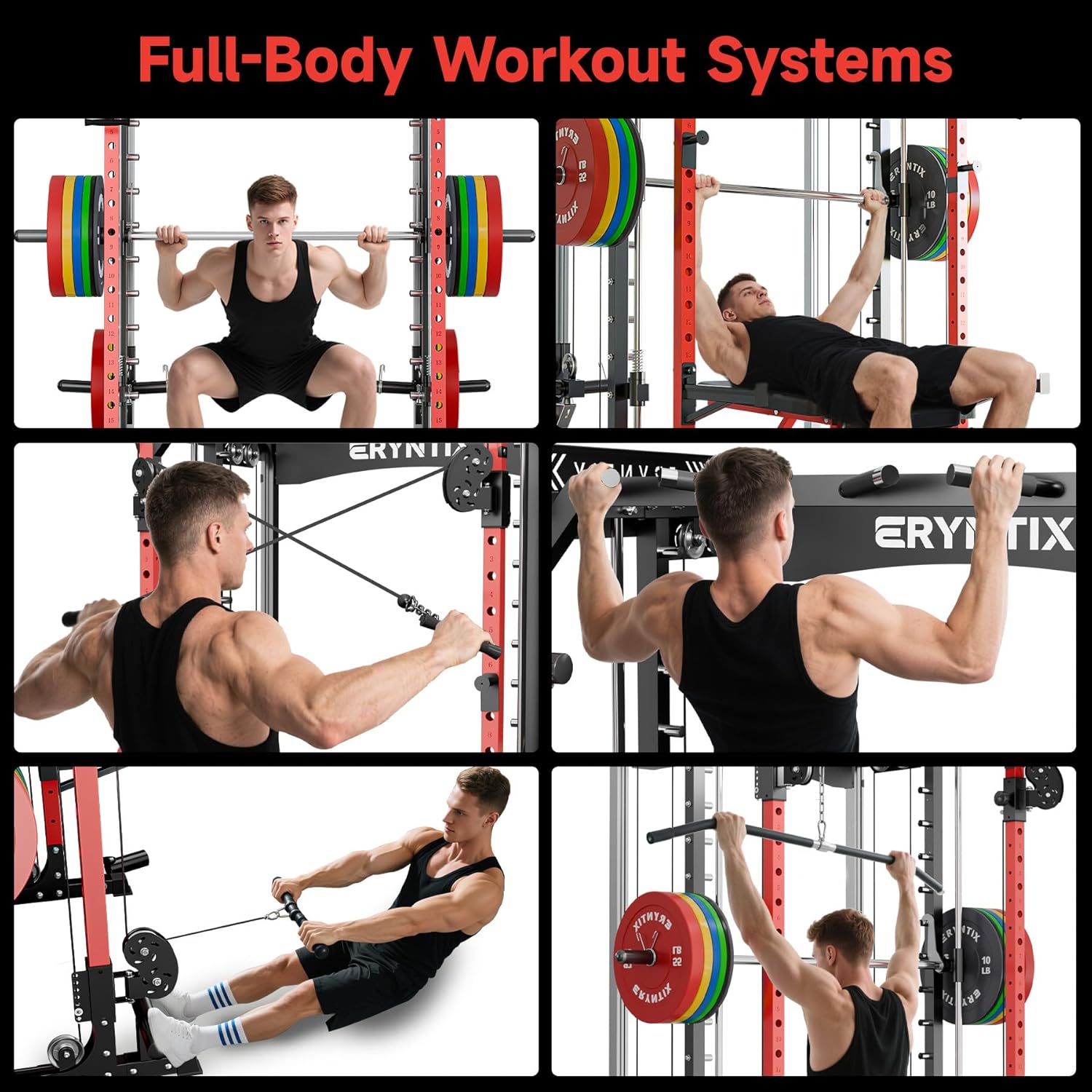 Smith Machine 2600LBS Capacity All-In-One Power Cage Home Gym