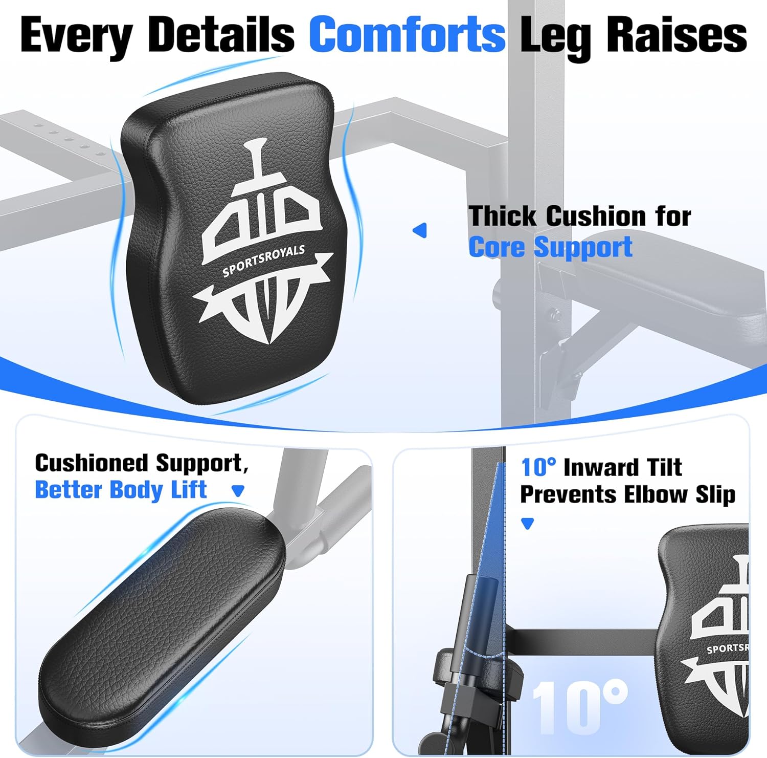 Power Tower 450LBS Stable Home Gym Pull Up Bar Station