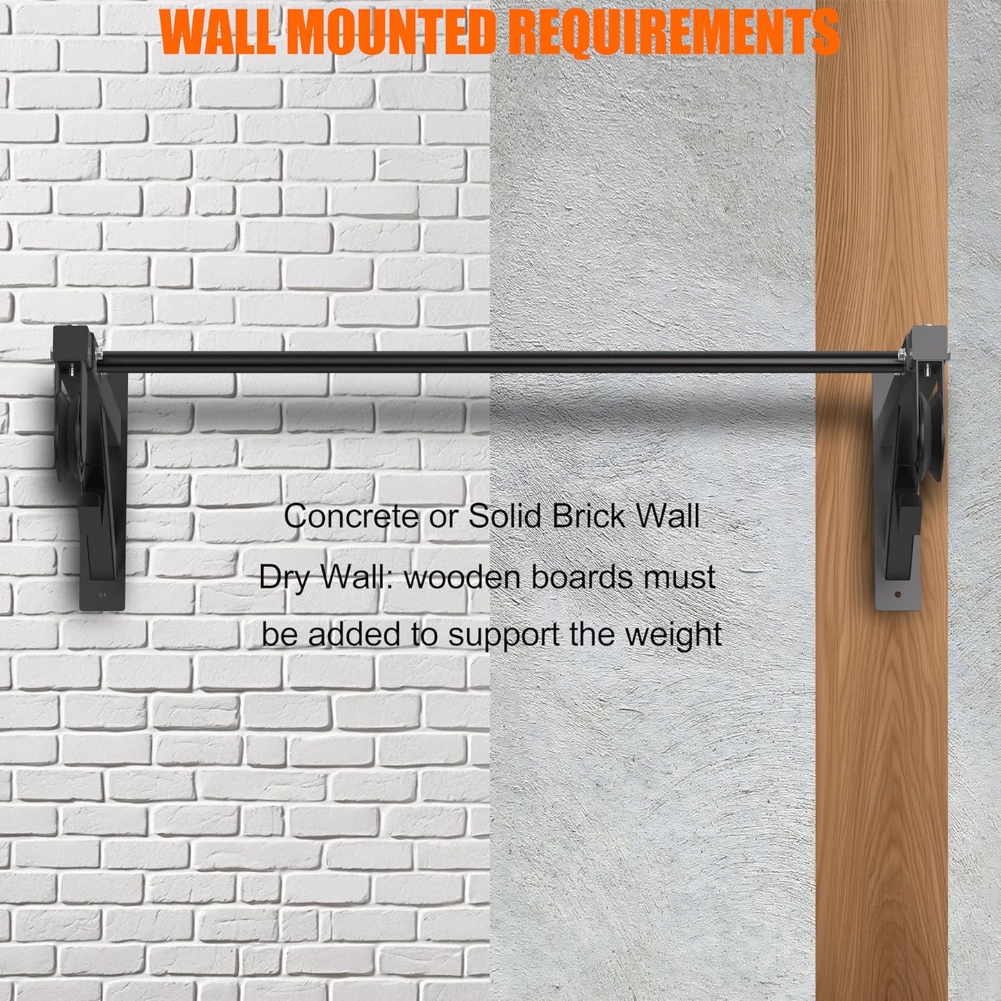 Heavy Duty Wall Mounted 600 Lbs Pull up Bar with Pulley System