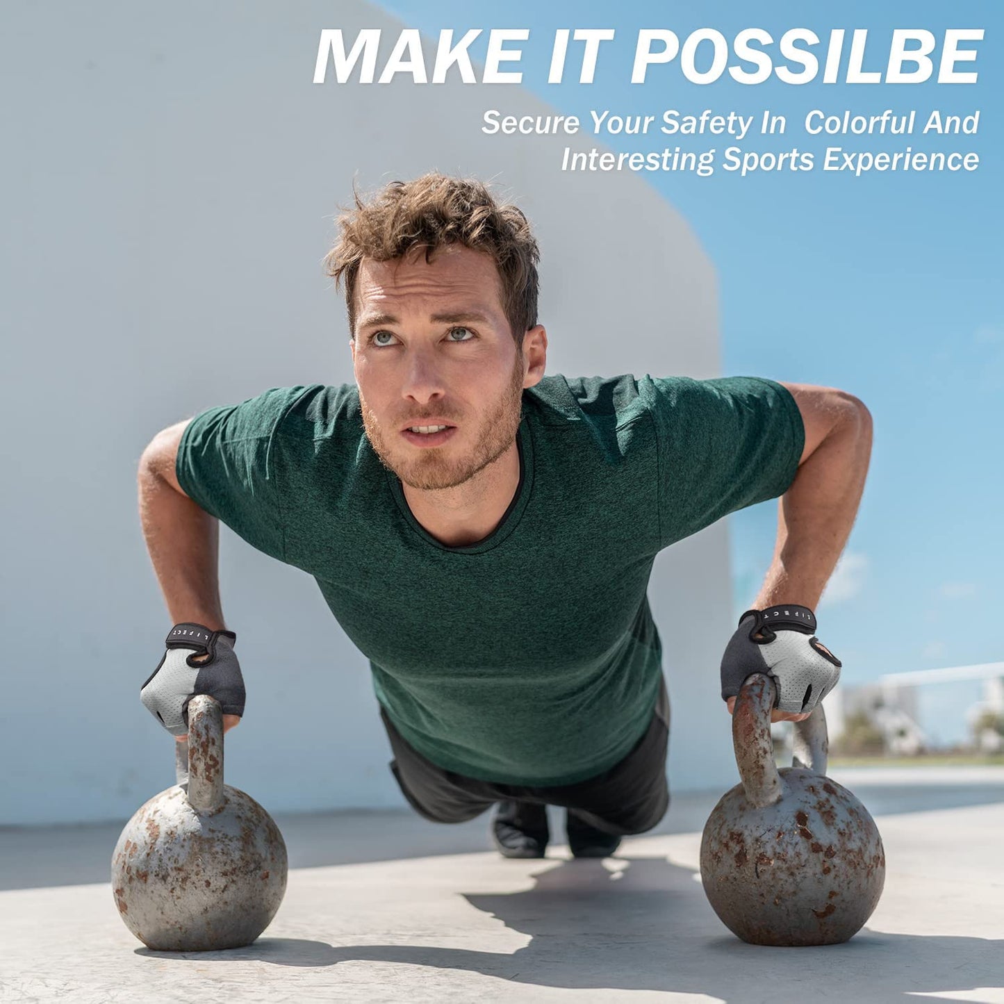 Freedom Knuckle Weight Lifting Shorty Fingerless Gloves