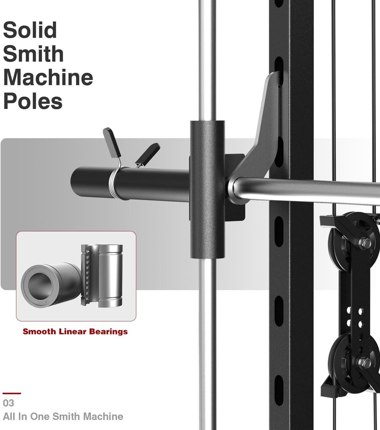 Smith Machine Multi Function Home Gym System with Weight Stacks