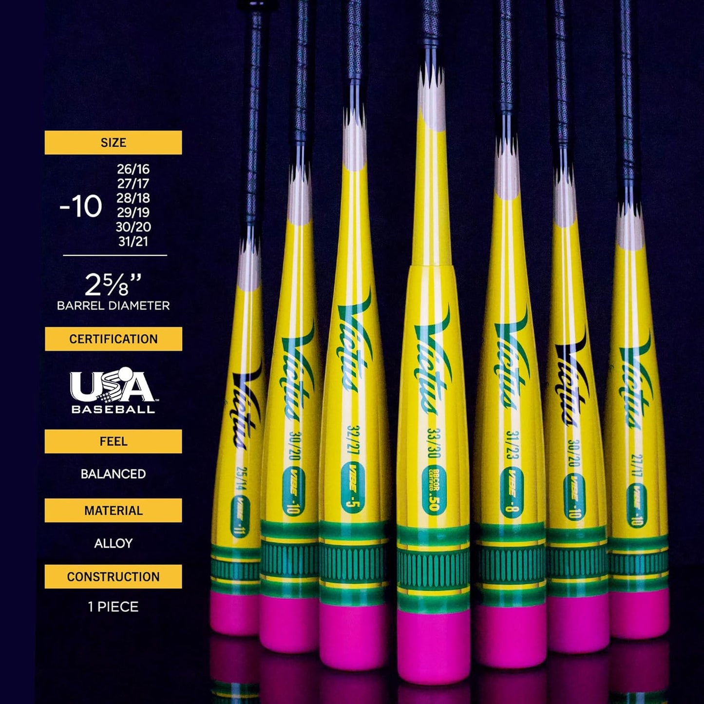 Vibe Pencil USA Baseball Certified Baseball Bat