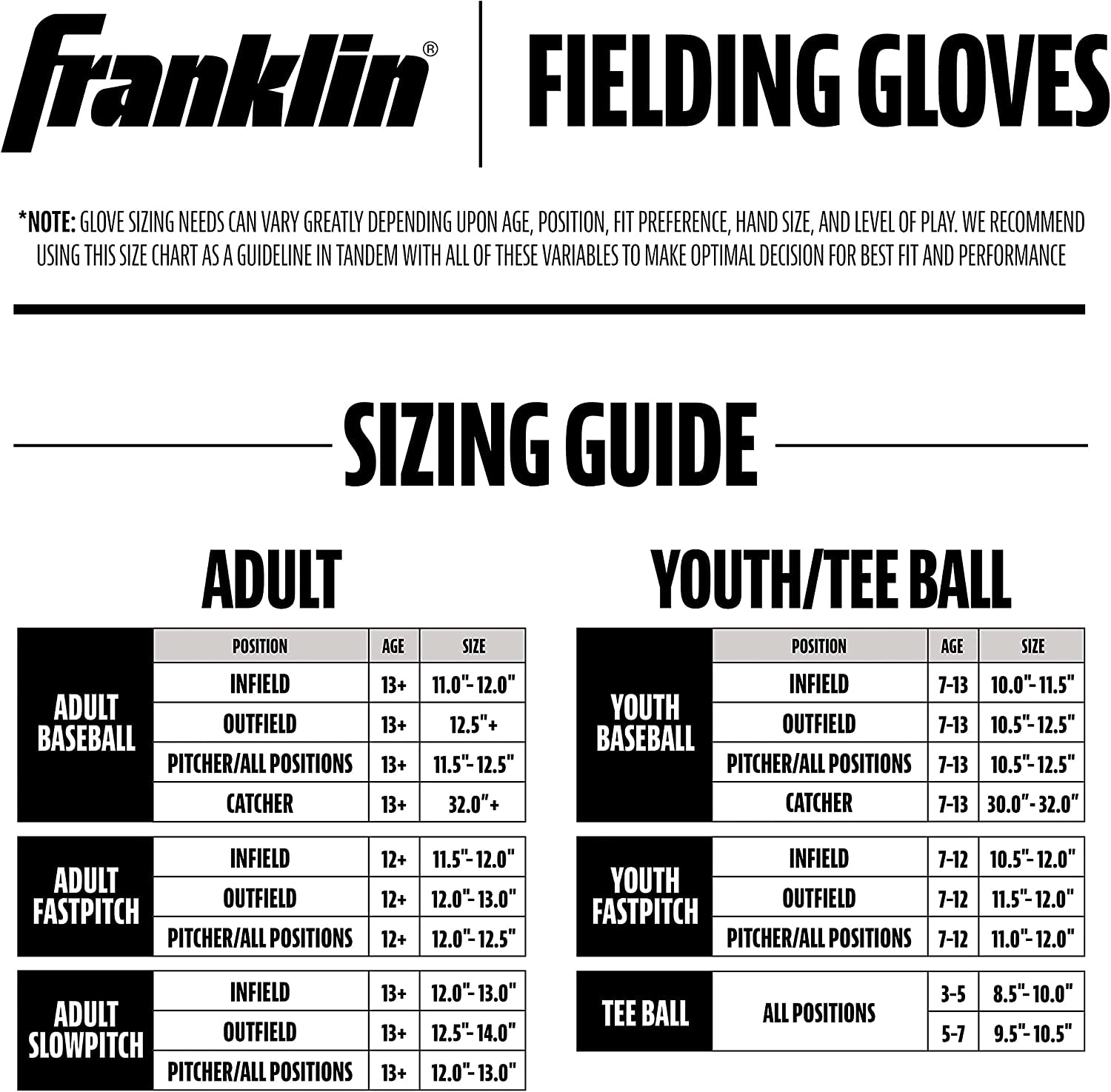 Field Master Right Handed Baseball Glove