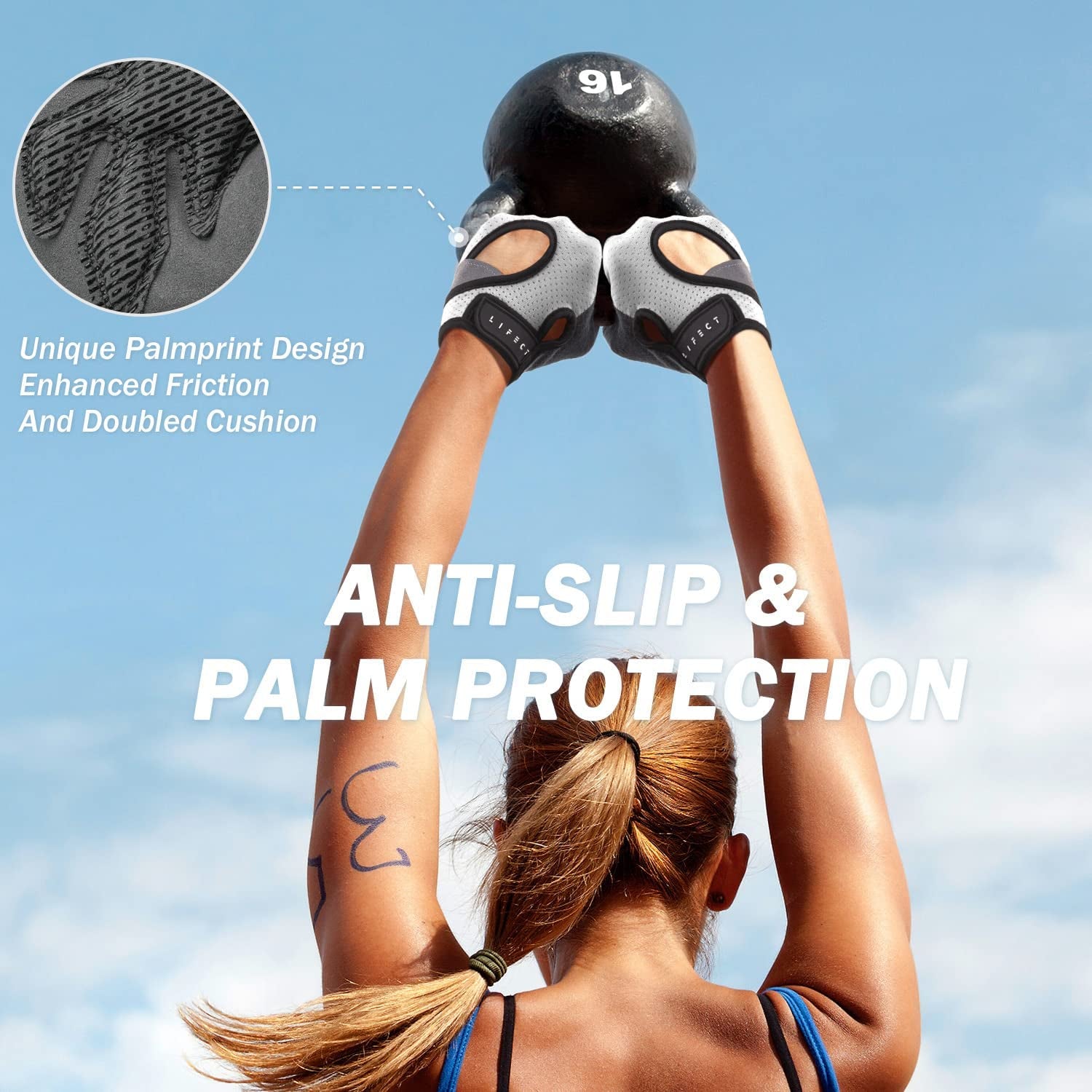 Freedom Knuckle Weight Lifting Shorty Fingerless Gloves