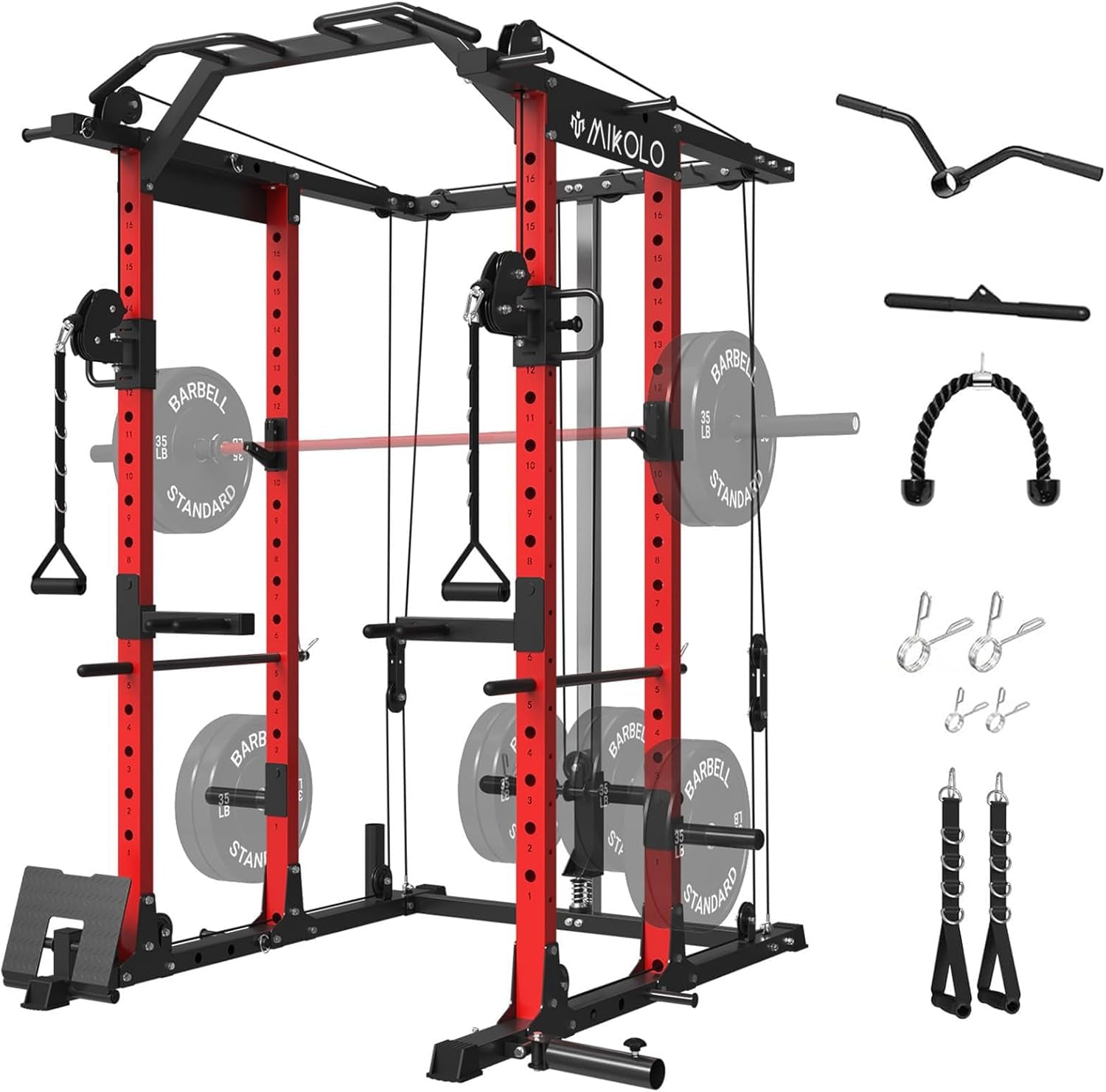 Power Cage Power Rack Workout Cage with Cable Crossover System
