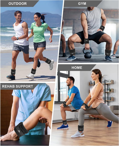 Adjustable Ankle Weights with Removable Weights, Available in Pairs (1-20 lbs) for Jogging, Gymnastics, Aerobics, and Physical Therapy