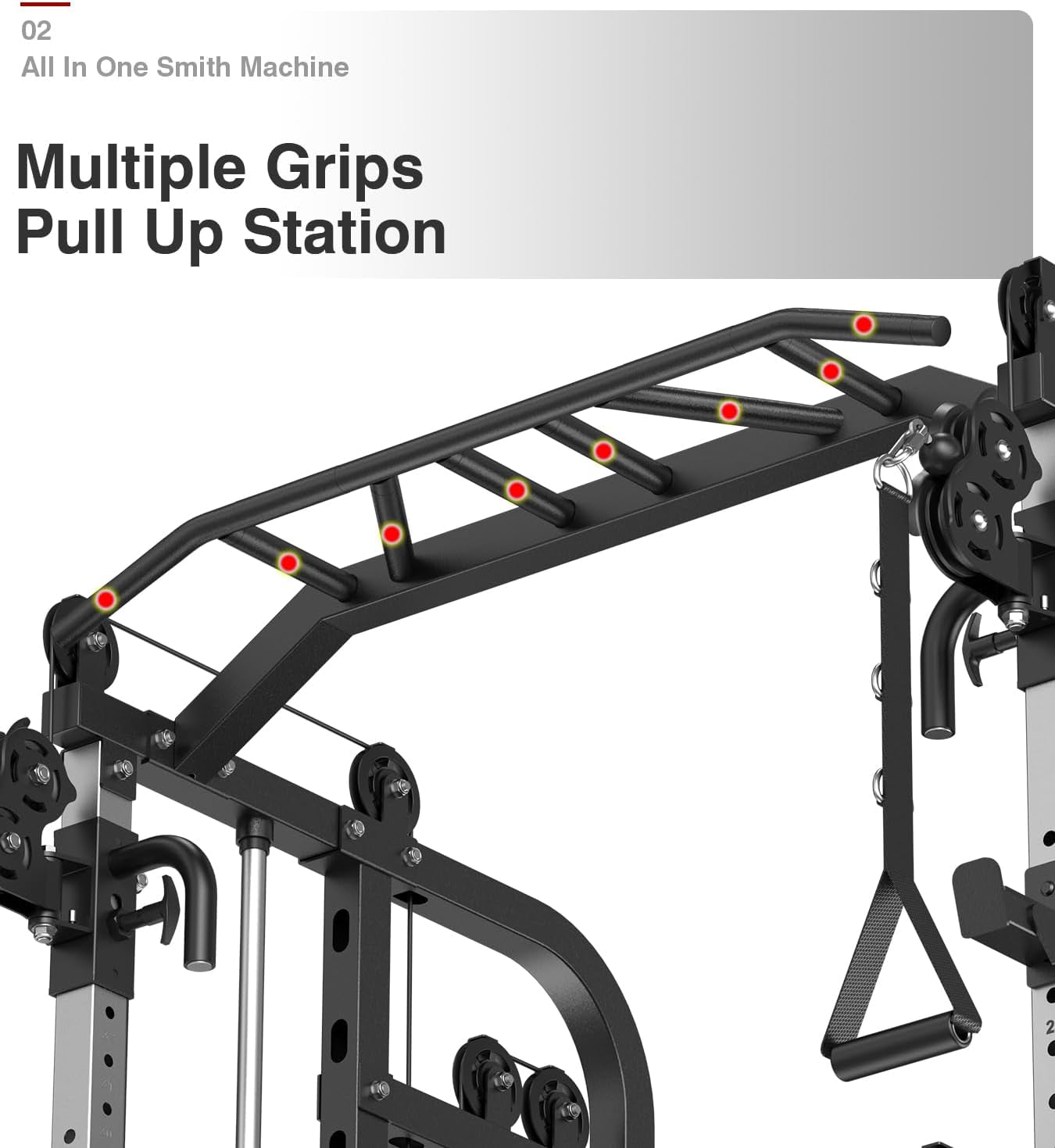 Smith Machine Multi Function Home Gym System with Weight Stacks